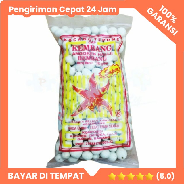 

Kacang Tepung Cap Kembang Anggrek Hallii 250gr Kacang Atom Siang Hay Khas Rembang