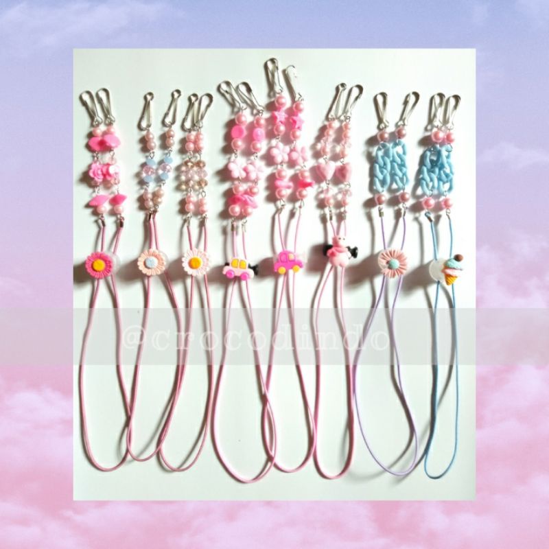 strap mask 2in1 konektor masker kalung pengait hijab non hijab lucu murah karakter bts blackpink bt2