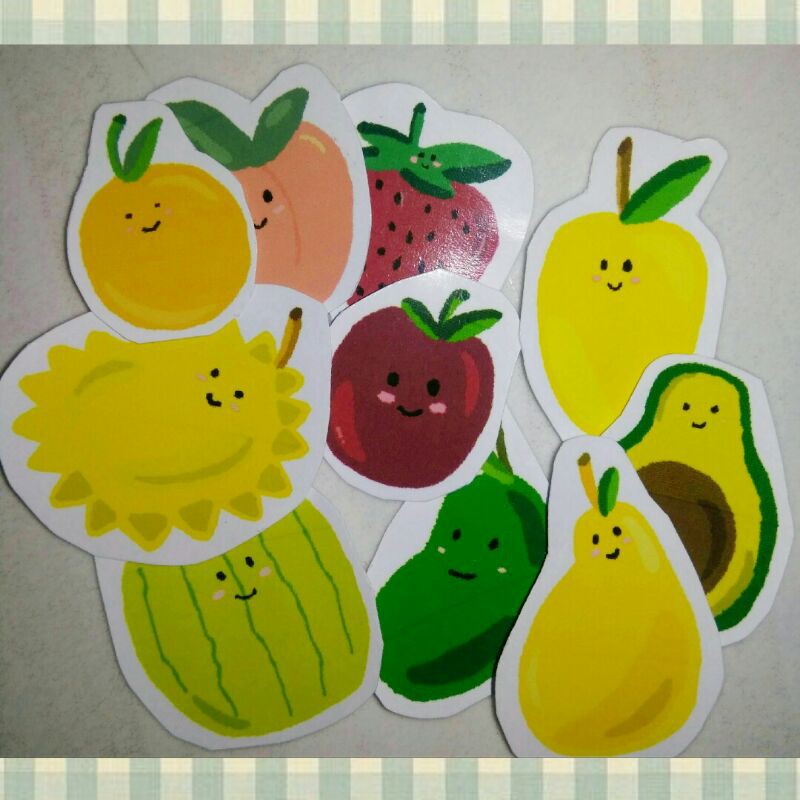 Stiker Buah Lucu Shopee Indonesia