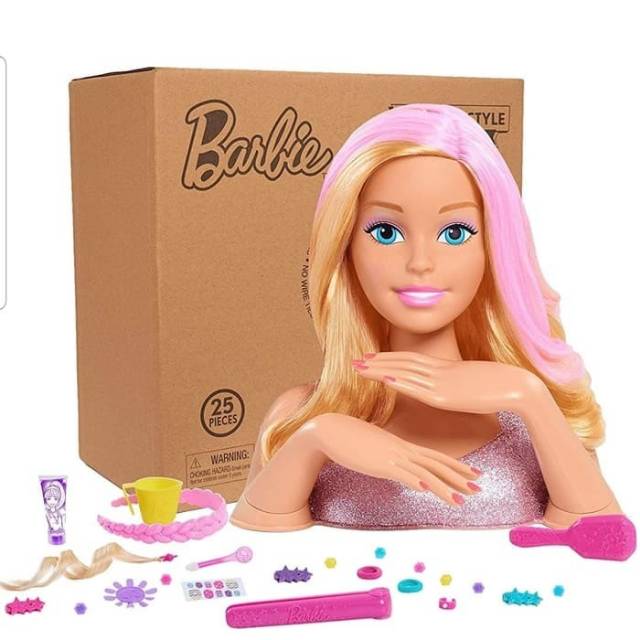barbie deluxe styling head brunette
