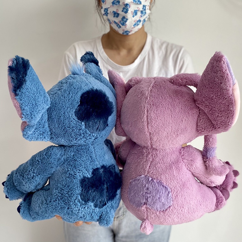 Mainan Boneka Kartun Hewan Stitch / Malaikat Bahan Plush Ukuran 30 / 45cm Untuk Hadiah Natal / Ulang Tahun Anak