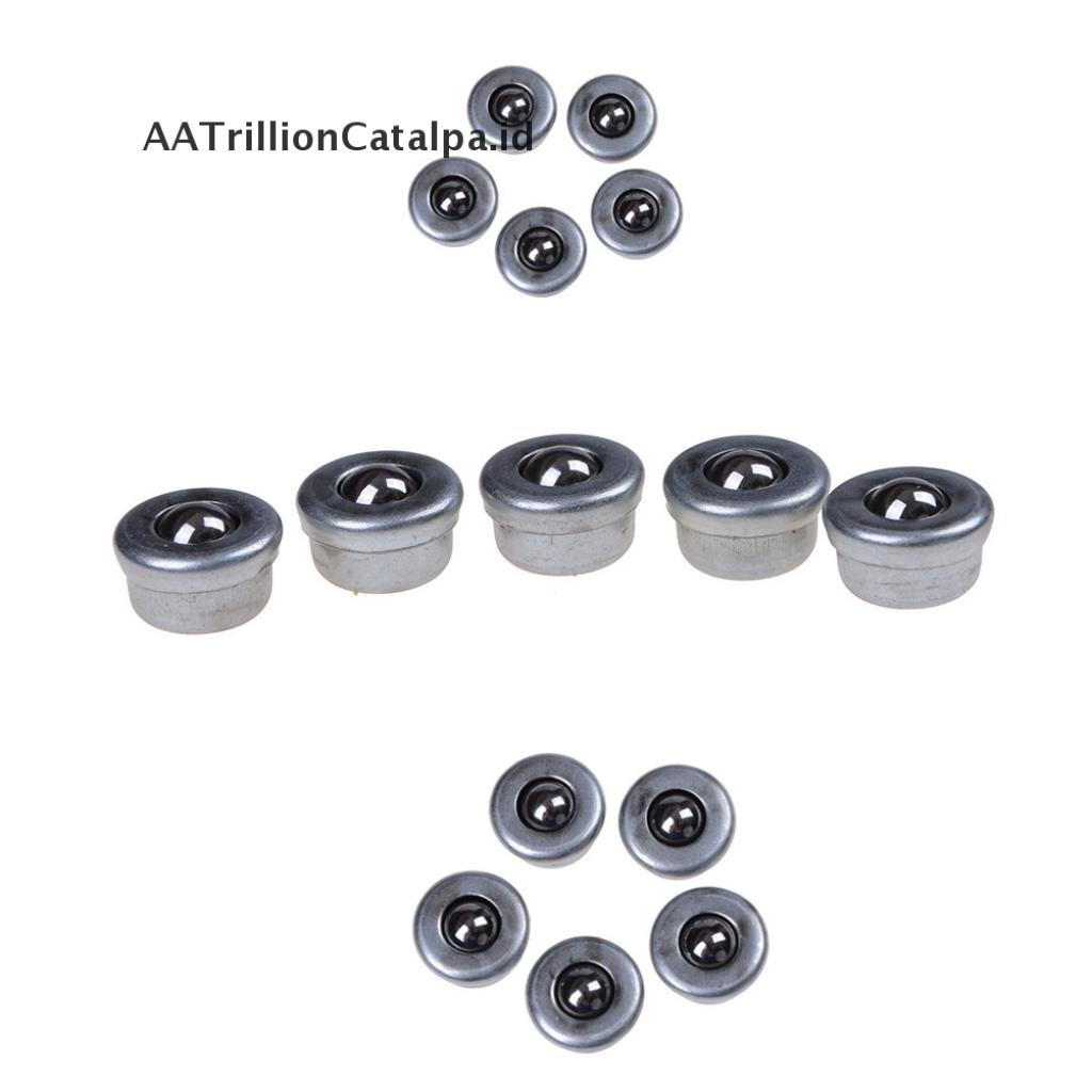 5pcs Roda Roller Ball Bearing Transfer Unit Conveyor Bahan Metal Warna Silver Diameter 8mm