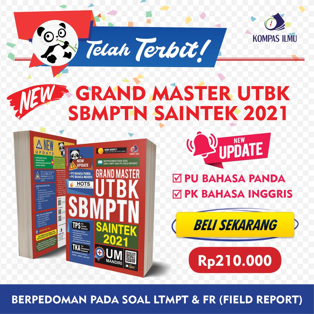 GRAND MASTER  SBMPTN SAINTEK 2021 UTBK THE KING WANGSIT SOAL PU BAHASA PANDA - PK BAHASA INGGRIS