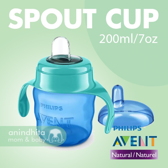 PHILIPS AVENT Classic Spout Cup 7oz Training  Cup Soft Spout Silicone with Handle