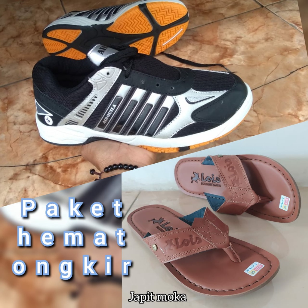 FLASH SALE !!! SEPATU BADMINTON/SANDAL KULIT /BELI 1 DAPAT 2 /BELI 1 GRATIS 1/SEPATU PRIA/SANDALPRIA