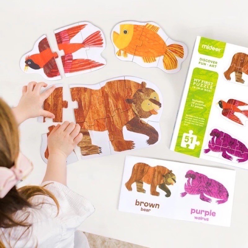 mideer x eric carle 10in1 animal puzzle