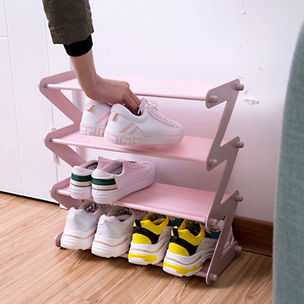 4 Tier Shoe Storage Rack Modern Simple Shoe Rack Random Color Shopee Indonesia