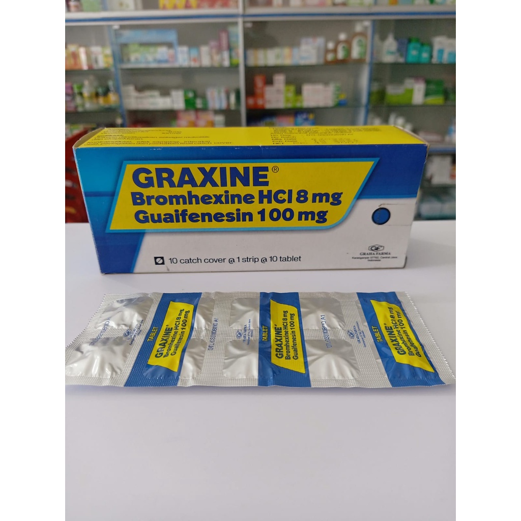 Graxine Tablet Batuk Pilek Batuk Berdahak Pengencer Dahak 𝟏 𝐒𝐭𝐫𝐢𝐩 𝐢𝐬𝐢 𝟏𝟎 𝐓𝐚𝐛𝐥𝐞𝐭