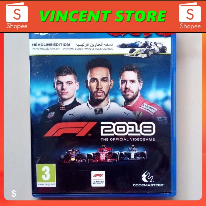 bd PS4 kaset game F1 2018 / FORMULA 1 2018 / FORMULA 1 2018