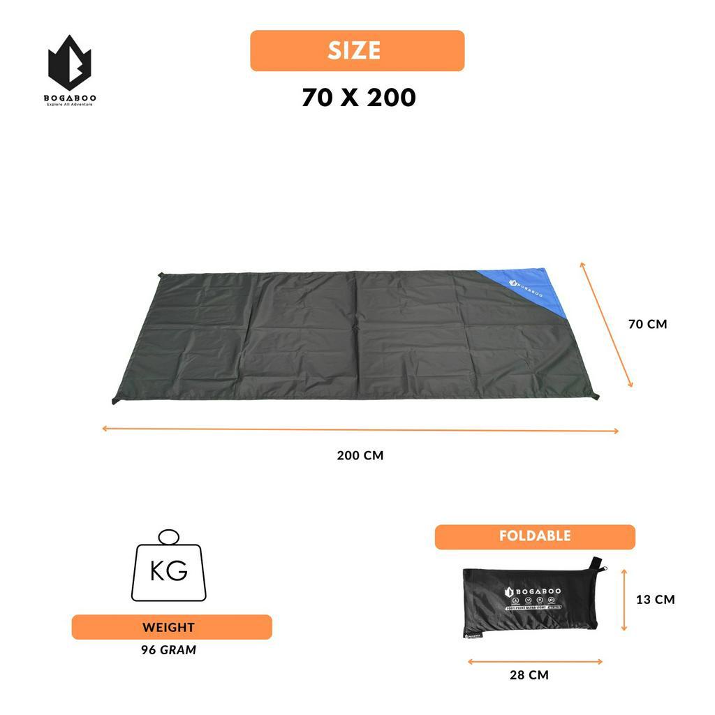 BOGABOO footprint 3 x 4 ultralight waterproof 4 IN 1 - flysheet ultralight - tiker ultralight - matras ultralight - alas tenda dome