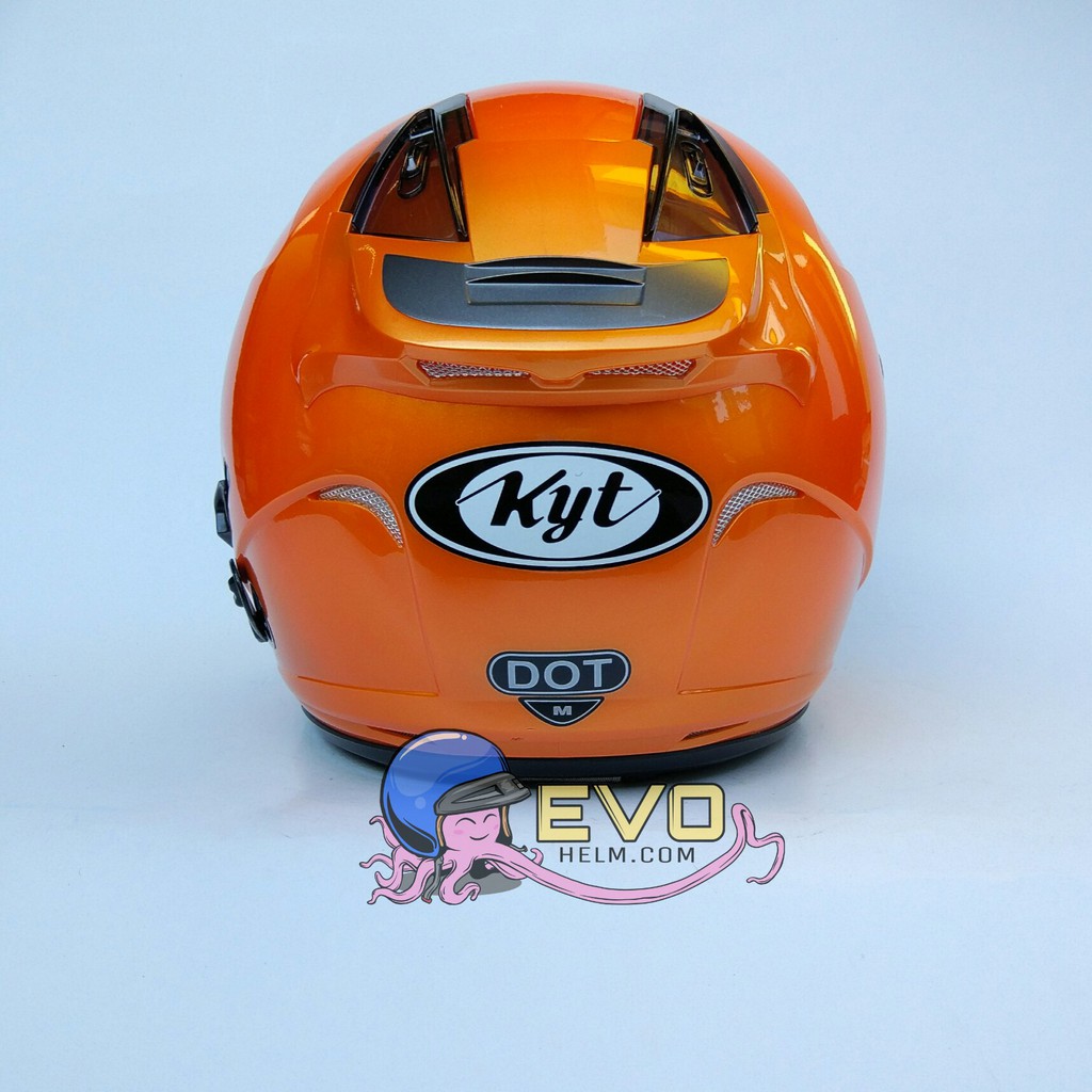 KYT GALAXY_SOLID ORANGE BEE (DOUBEL VISOR)