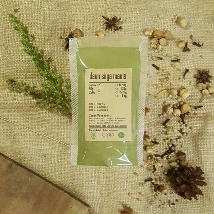 

DAUN SAGA MANIS BUBUK 500 gr - Abrus Precatorius - MURNI - JSR