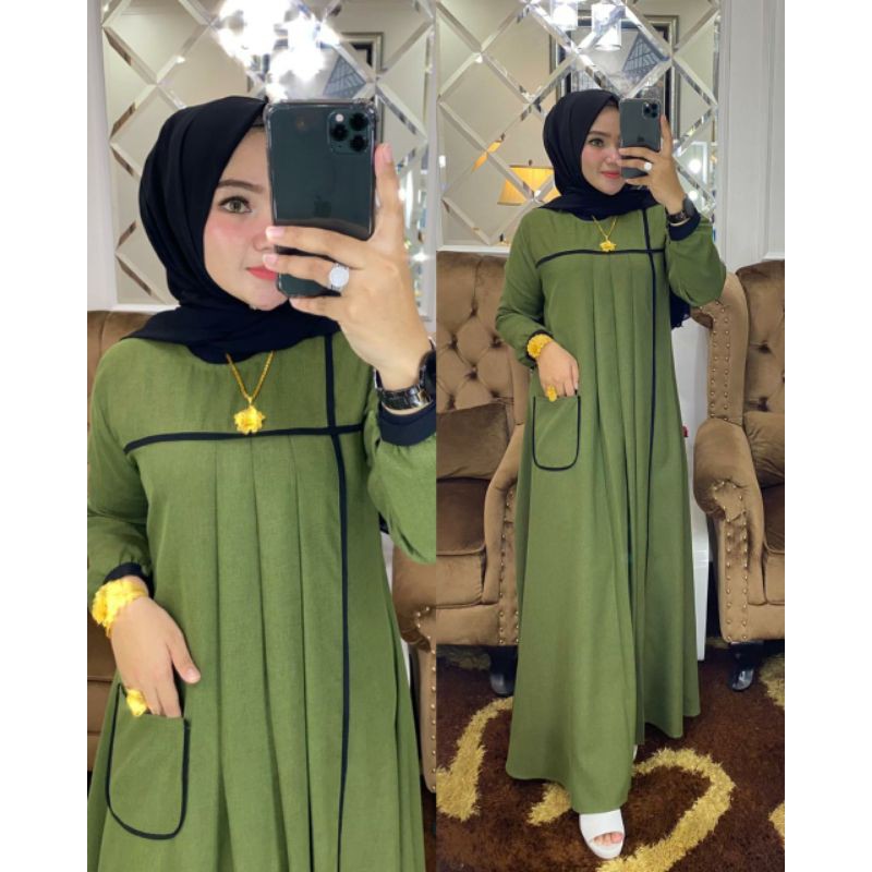 DRESS BABYDOLL DINA BY HANASANGKA IRNA GALERY ORIGINAL