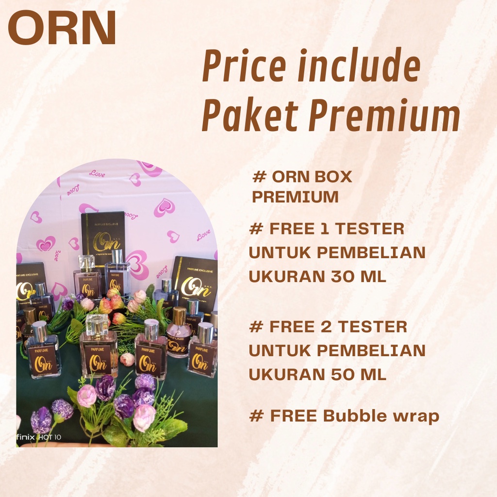 Parfum ORN ORIGINAL [ Paket Premium ] | [ Spray ] | [ Aroma Request ] Pria Wanita Edp