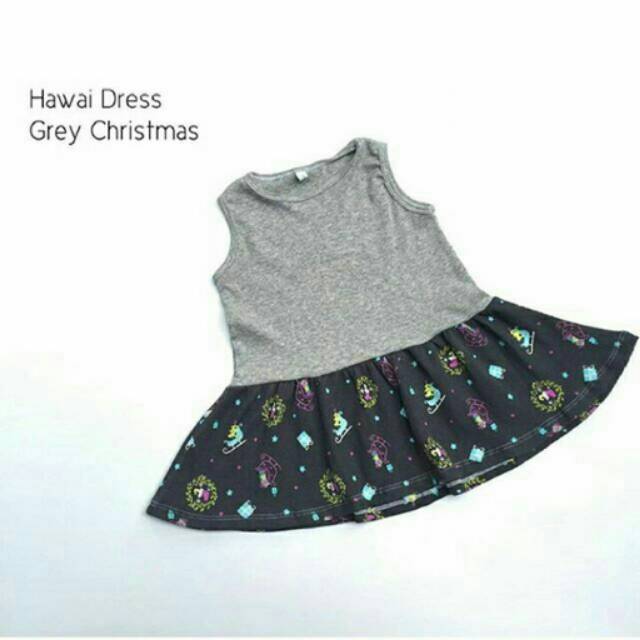 HAWAII DRESS - GREY CHRISTMAS