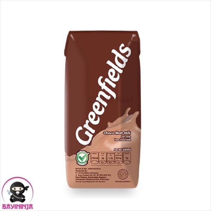 

GREENFIELDS UHT Milk 200 ml - Choco Malt T-Ninjabayi 01