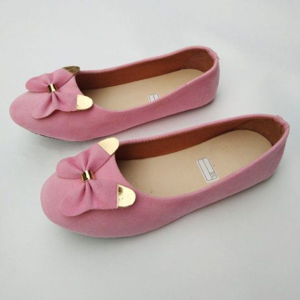 sepatu flat shoes anak pita lucu terbaru