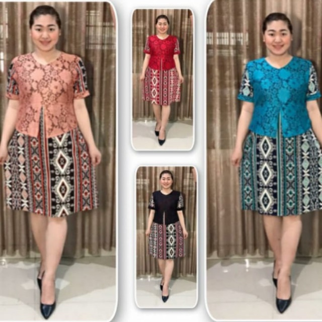 DRESS BATIK PENDEK/BATIK KANTOR/BATIK KONDANGAN