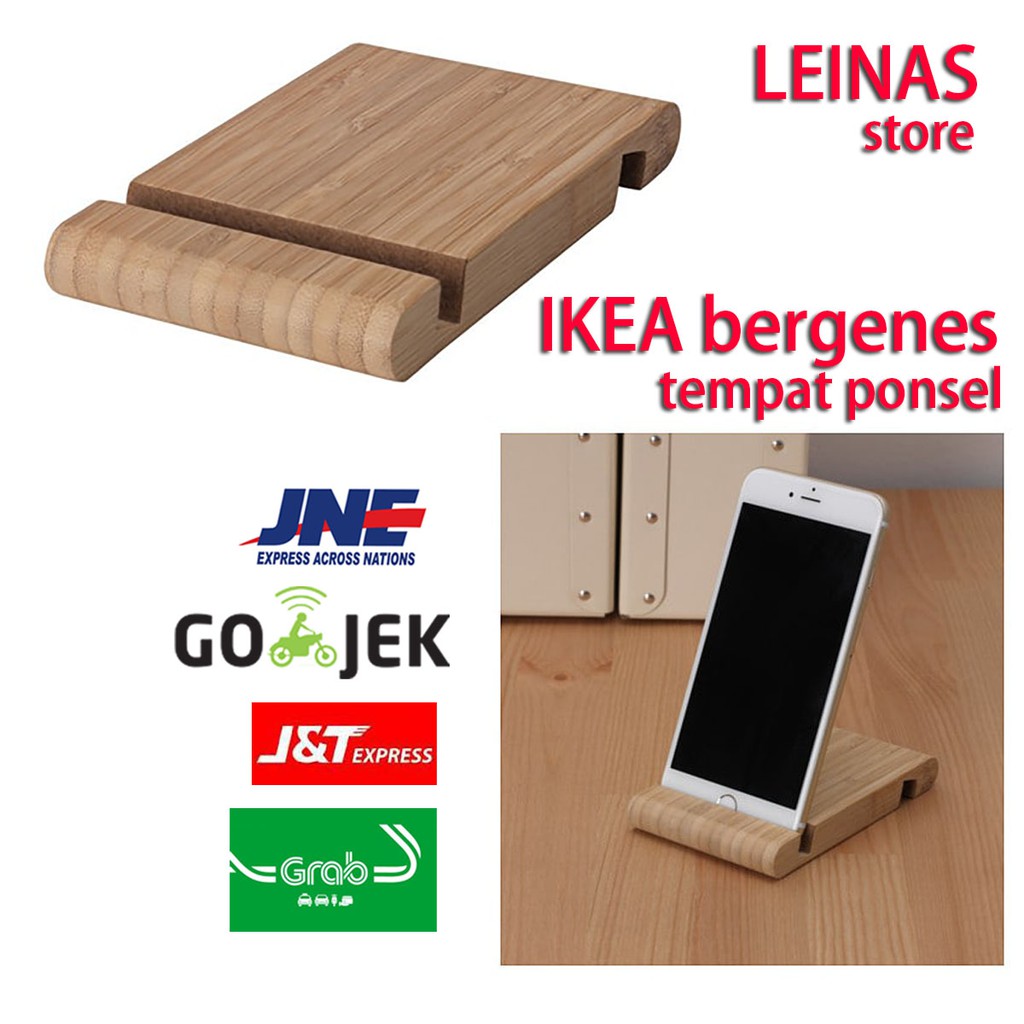 Dudukan Ponsel/ HP Kayu Di meja / Tempat Ponsel IKBERG