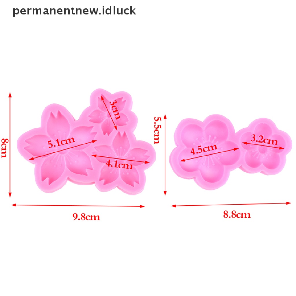 Cetakan Fondant Coklat Bentuk Bunga Mekar Bahan Silikon Lembut Untuk Dekorasi