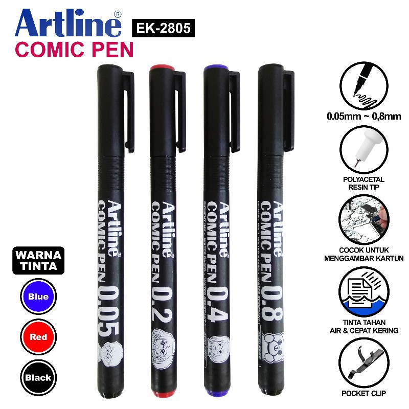 

[PCS] ARTLINE COMIC PEN EK-28 PULPEN GAMBAR*