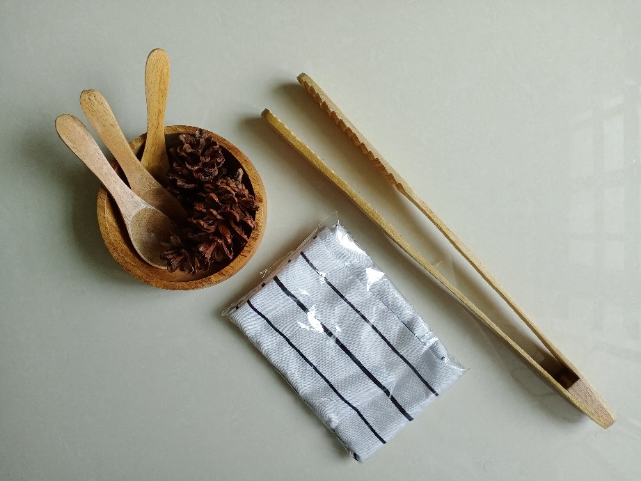 Sendok Teh Kayu Mahoni 10cm