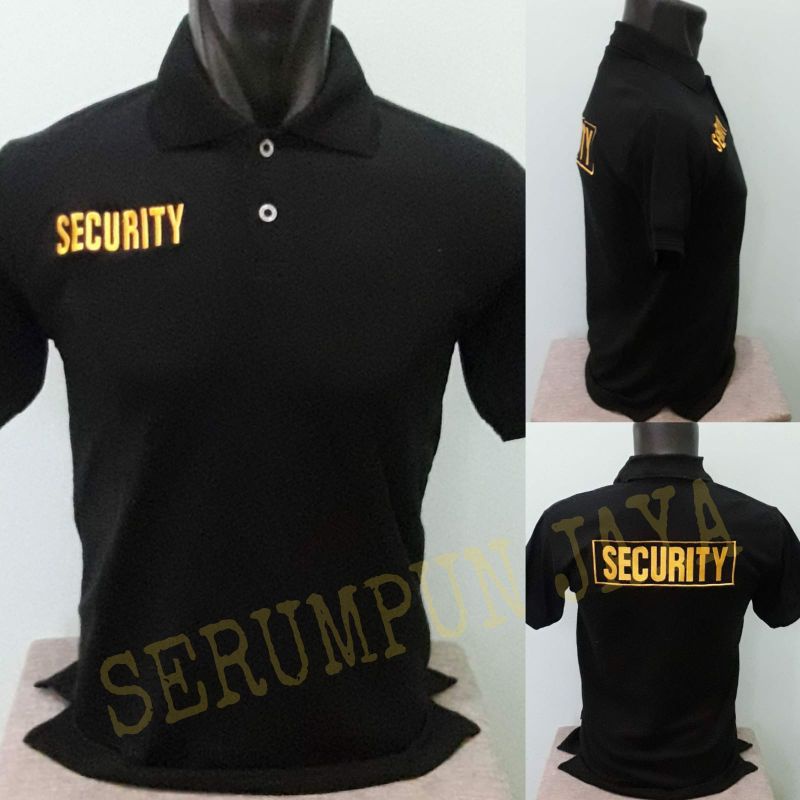 KAOS TULISAN SECURITY - POLO SHIRT SECURITY - KAOS KERAH SECURITY TULISAN BORDIR