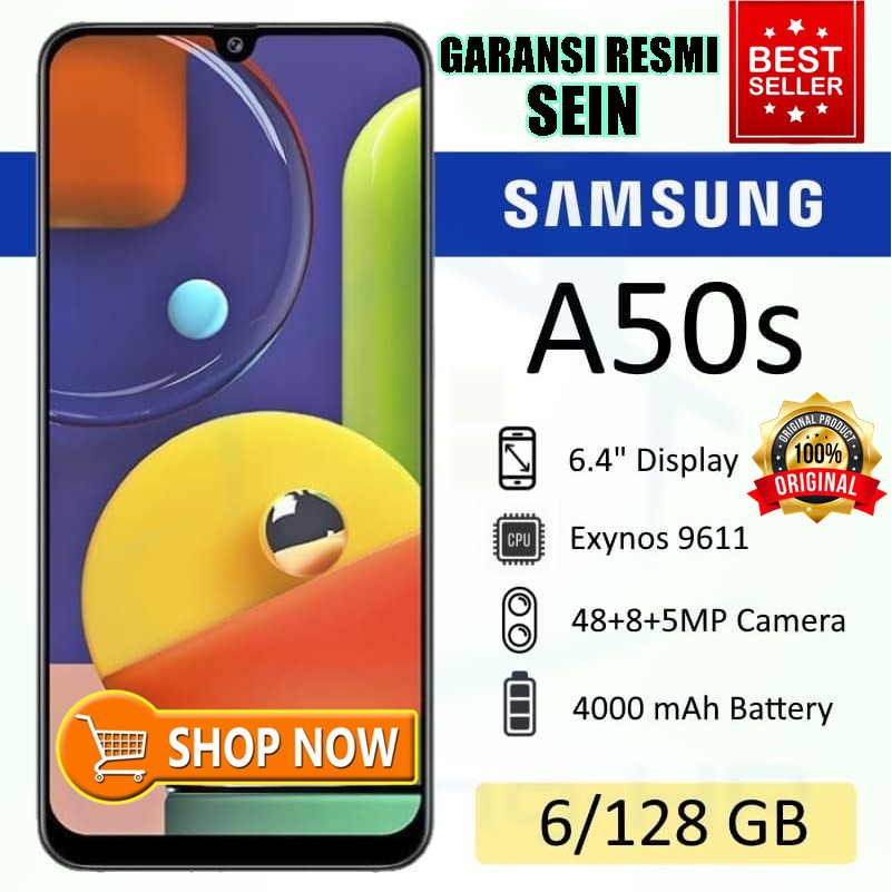 HANDPHONE SAMSUNG GALAXY A50S RAM 6/128GB GARANSI RESMI