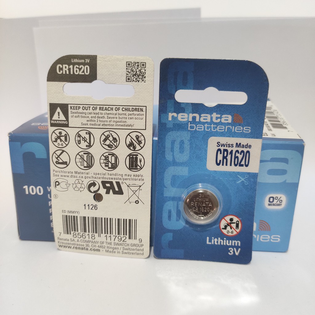 BATREI BATRE BATERAI JAM RENATA ORIGINAL CR1620 / CR-1620 / CR 1620 ORIGINAL SWISS MADE