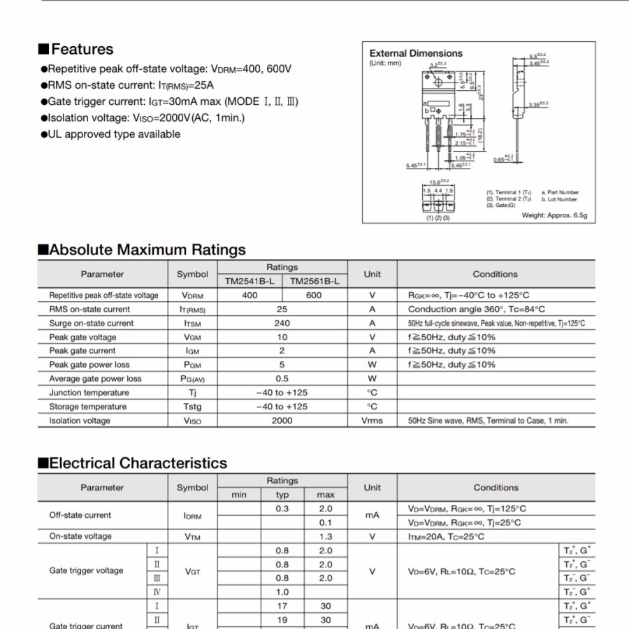 kit dimmer 5000watt super triac M2541sanken bukan BTA41 600 /BTA25 600