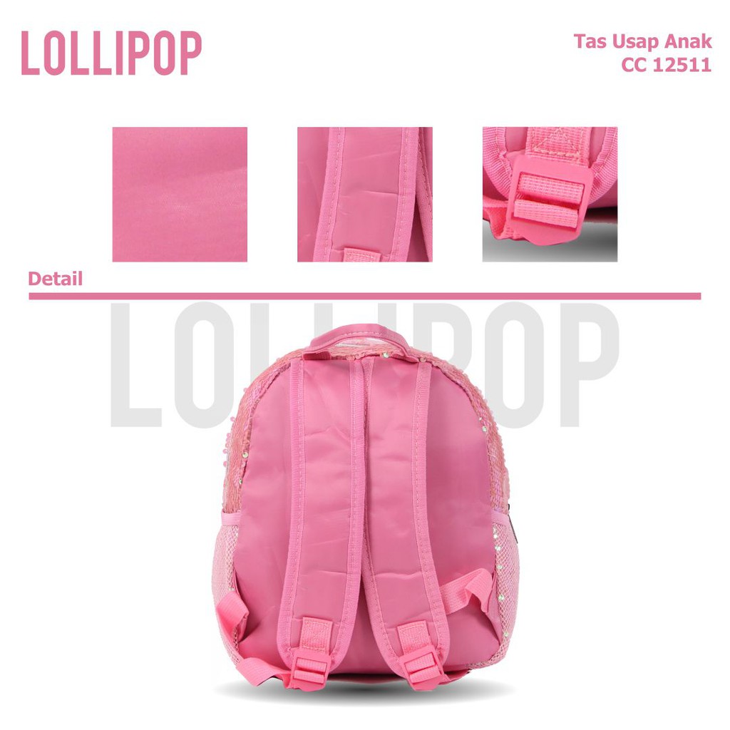 [KLIKTAS] Tas ransel anak perempuan Lollipop Unicorn 12510-12 - usap warna TK Paud sekolah