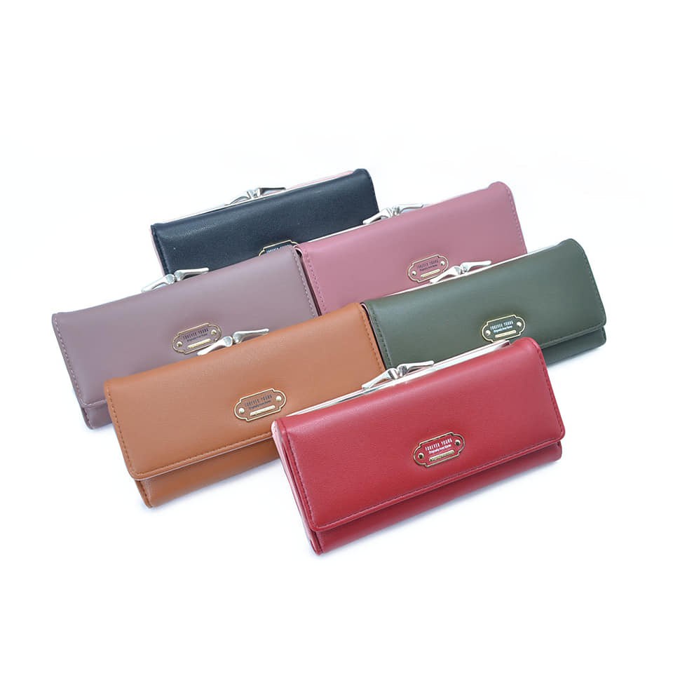 Dompet panjang lipat wanita FY Kulit Jeruk Import - 701