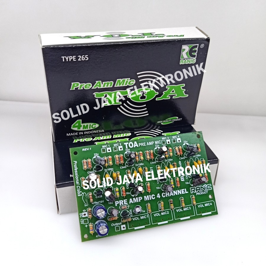 PRE AM MIC TOA 4 CHANNEL PRE AMP PREAM MIK KIT TOA MIC MIC MIKROPHONE MICRANIC 265 RANIC265 RANIC-26