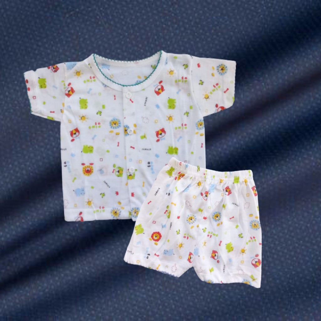 Setelan Baju Tidur Bayi Lengan pendek Print 0-3 bulan