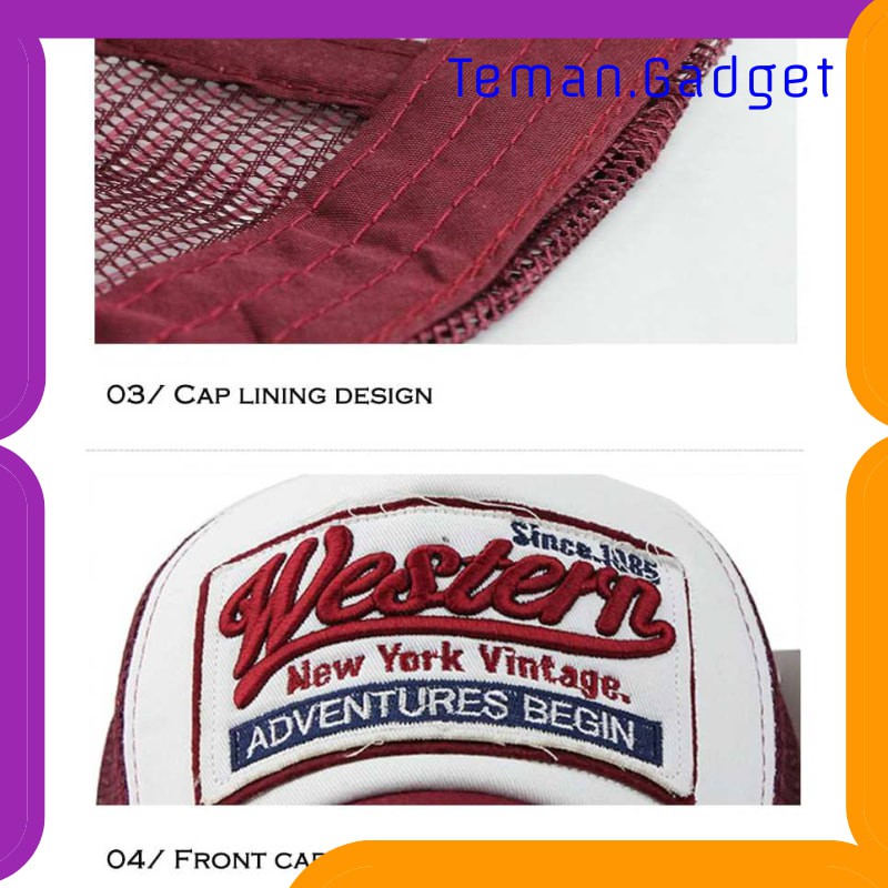 TG-FS212 FLB Topi Trucker Baseball Cap Snapback Mesh Model Western NewYork F207