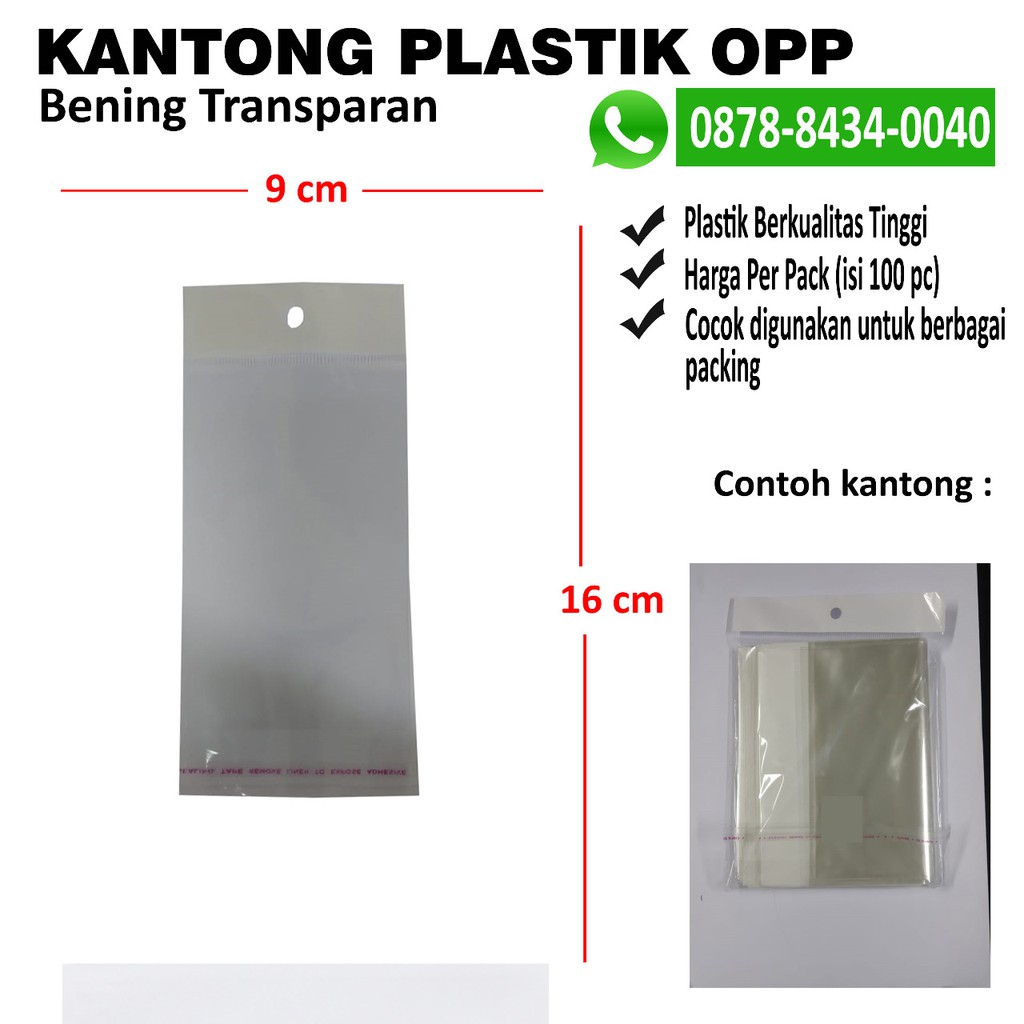 Plastik OPP Tebal Single Seal Kuat Lem untuk Undangan dan Packing Roti Kantong Pembungkus