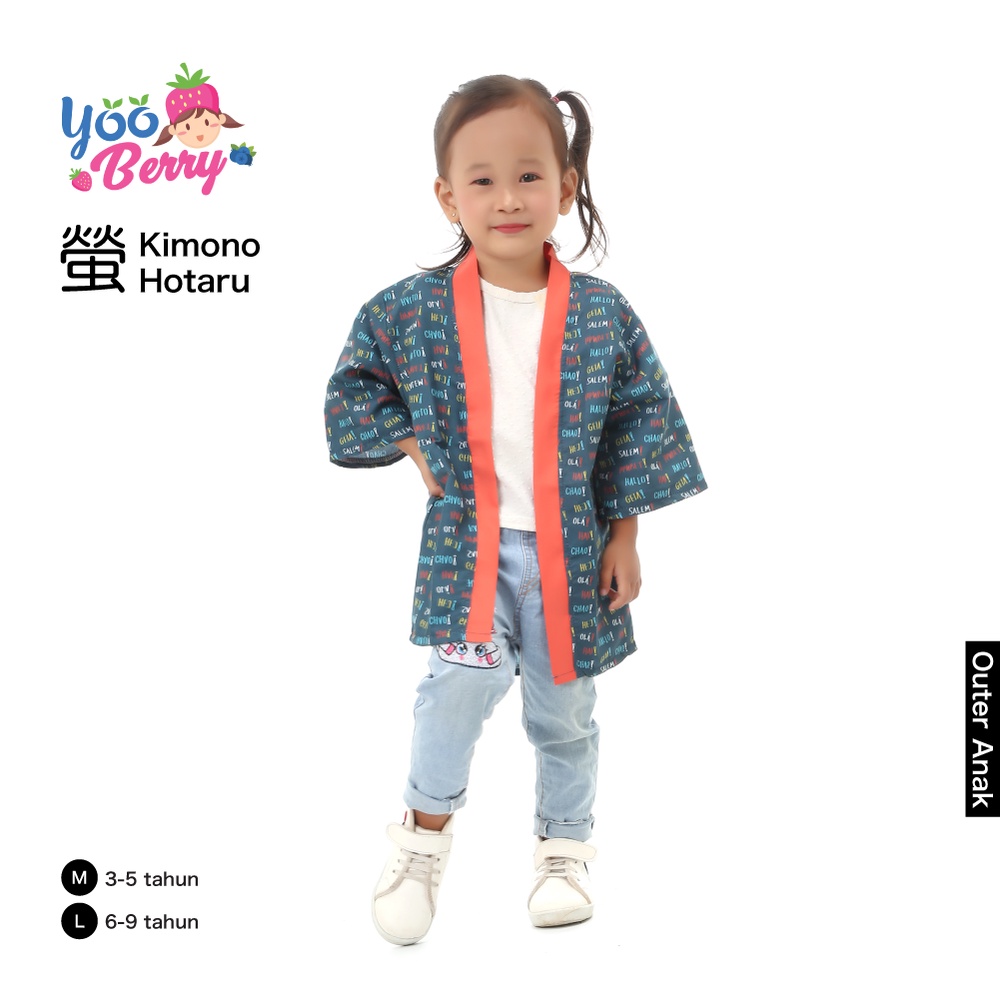 YooBerry Outer Kimono Anak Hotaru Kids Baju Yukata Perempuan Laki Berry Mart