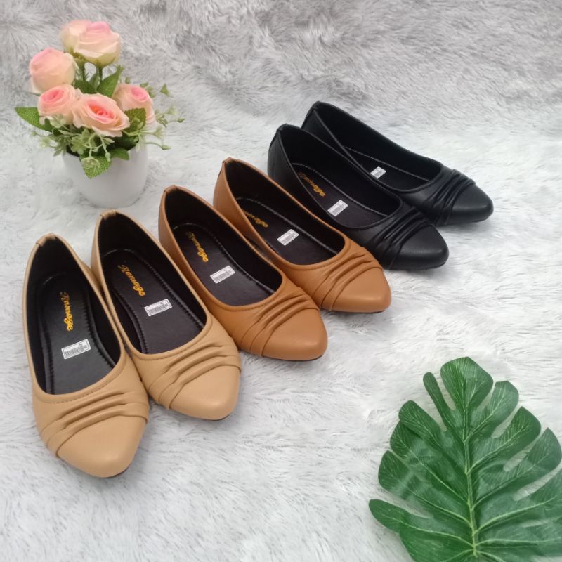 SEPATU FLAT SHOES WANITA SOL KARET H07 37/44