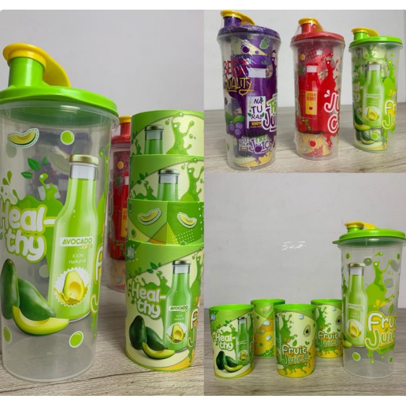 Botol Air Cluny Set + 4 Gelas Biggy Home