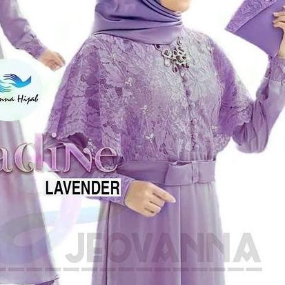 ❅ Size M L XL XXL / Gamis Muslim Farasya / Maxi Brukat NADINE Tulle Premium Jumbo Murah Brokat Navy