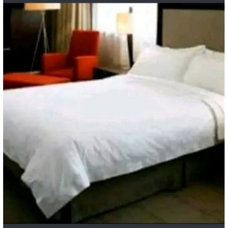 SPREI HOTEL PUTIH POLOS 160x200&180x200