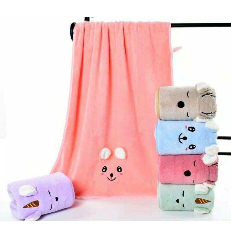 Handuk Mandi Bayi Microfiber lembut Boneka Karakter Lucu 50x100cm Handuk Micro Handuk Anak Handuk Wajah Handuk Lembut