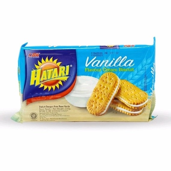 

ASW HATARI BISKUIT KRIM VANILA - BISCUIT CREAM VANILLA 200GR PROMO LEBARAN