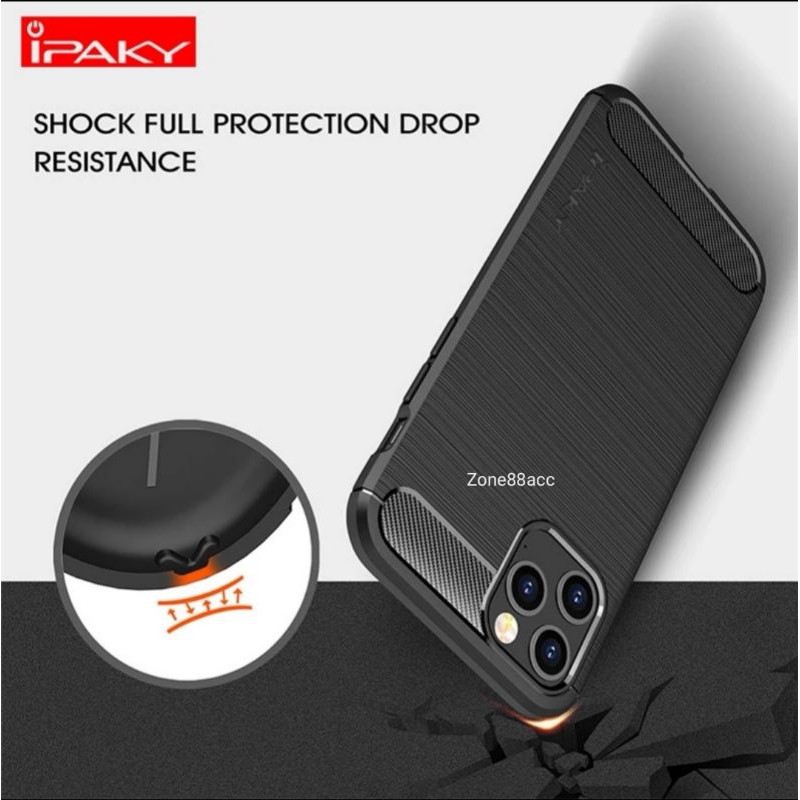 case silicon Softcase Iphone 12 Mini Pro Max Promax 12mini 12pro 12promax Silikon Ipaky Carbon Cover Casing Fiber soft jelly pelindung belakang handphone elegan