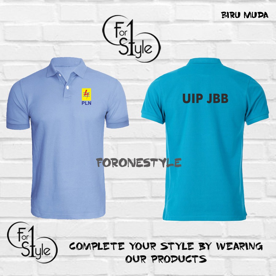 POLO SHIRT PLN UIP JBB - BAJU PLN BUMN - KAOS KARYAWAN PLN - CUSTOM BAJU KARYAWAN PLN PERSERO