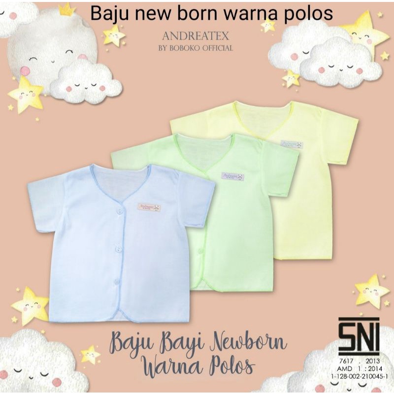 Boboko Baju Bayi Newborn Atasan Polos Motiv 0 sd 3 Bulan