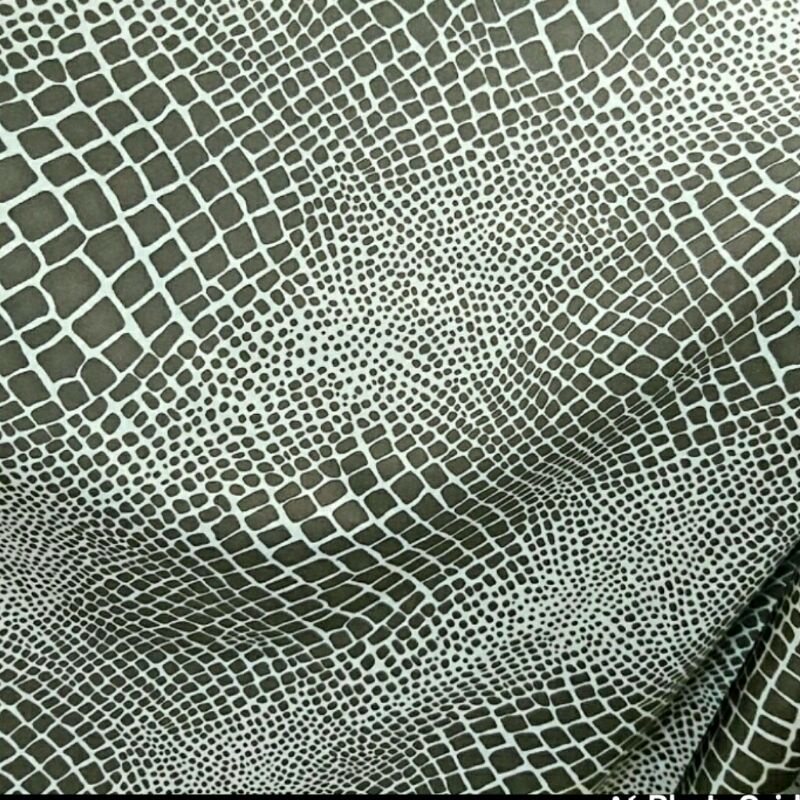 BAHAN SPANDEX LYCRA MOTIF ULAR ABU MUDA