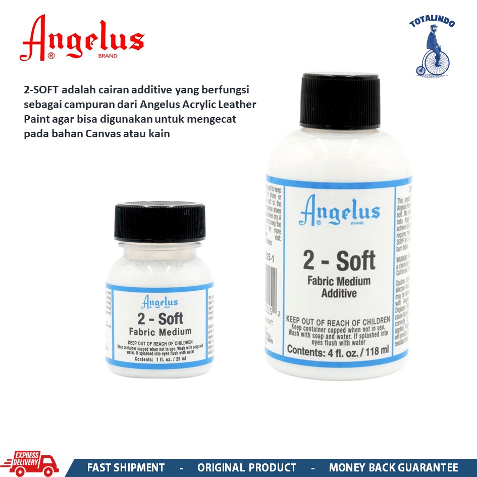 

Angelus 2 - Soft Campuran Cat Leather Paint utk Bahan Canvas Kain 1 oz 29.5ml
