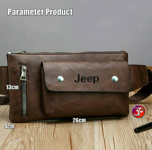 Tas Pinggang Selempang JEEP 100% IMPORT