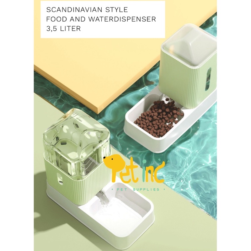 Scandinavian style series  food and water dispenser